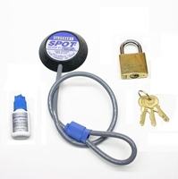 TV Lock Security Kit w. Padlock TVL, TV Lock, TV Lock Kit, flat panel lock, monitor lock