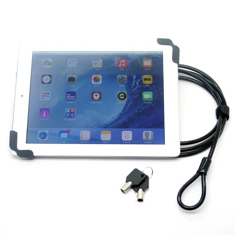 iPad Air lock kit : no adhesives : fits iPad Air & 2/3/4 and most tablets